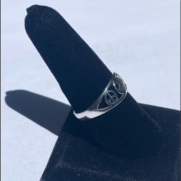925 sterling silver “peace” ring ☮️ - Picture 4 of 14